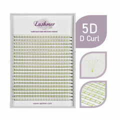XL tray-Green 5D Premade fans Short Stem | Lashmer