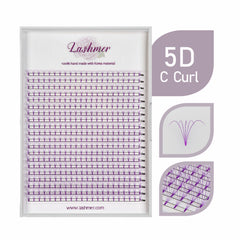 XL tray-Purple 5D Premade fans Short Stem | Lashmer
