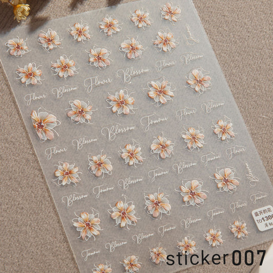 ACOS Nail Art Stickers -- Flowers #007