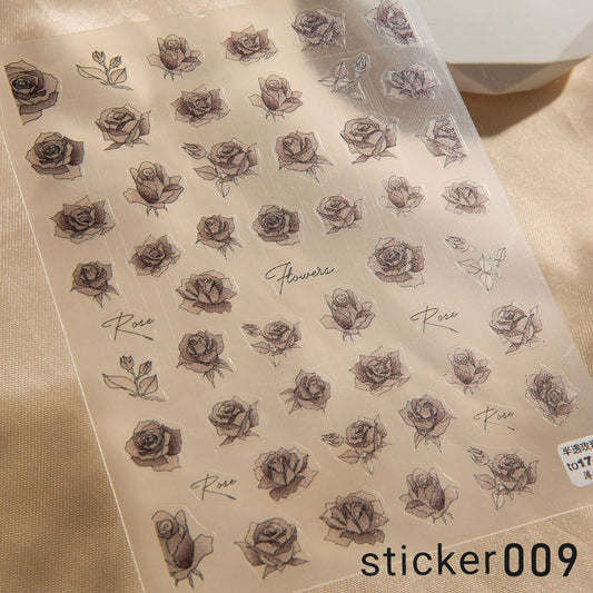 ACOS Nail Art Stickers -- Flowers #009