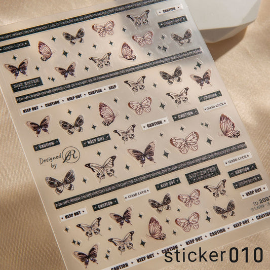 ACOS Nail Art Stickers -- Butterfly #001