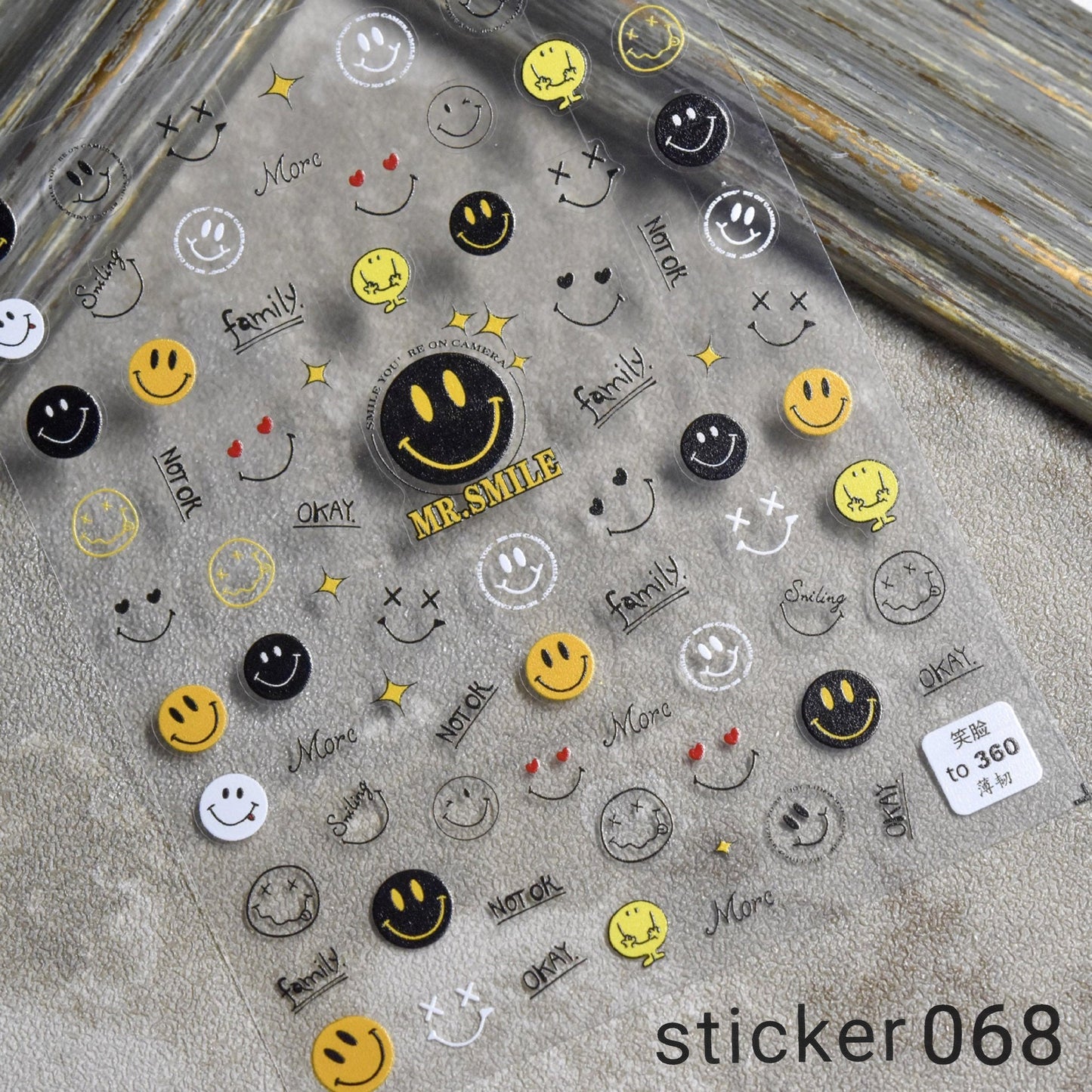 ACOS Nail Art Stickers -- Smile #002