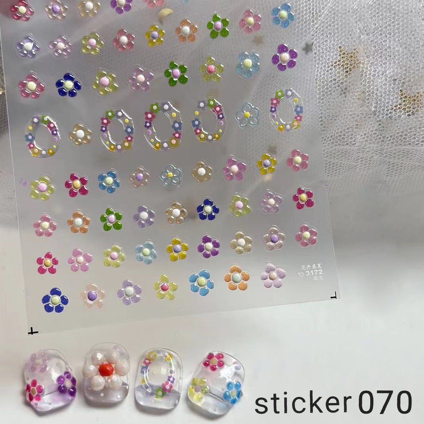 ACOS Nail Art Stickers -- Jelly Style #005