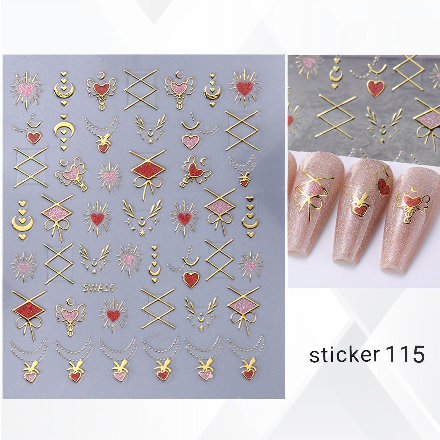 ACOS Nail Art Stickers -- Jewelry 002