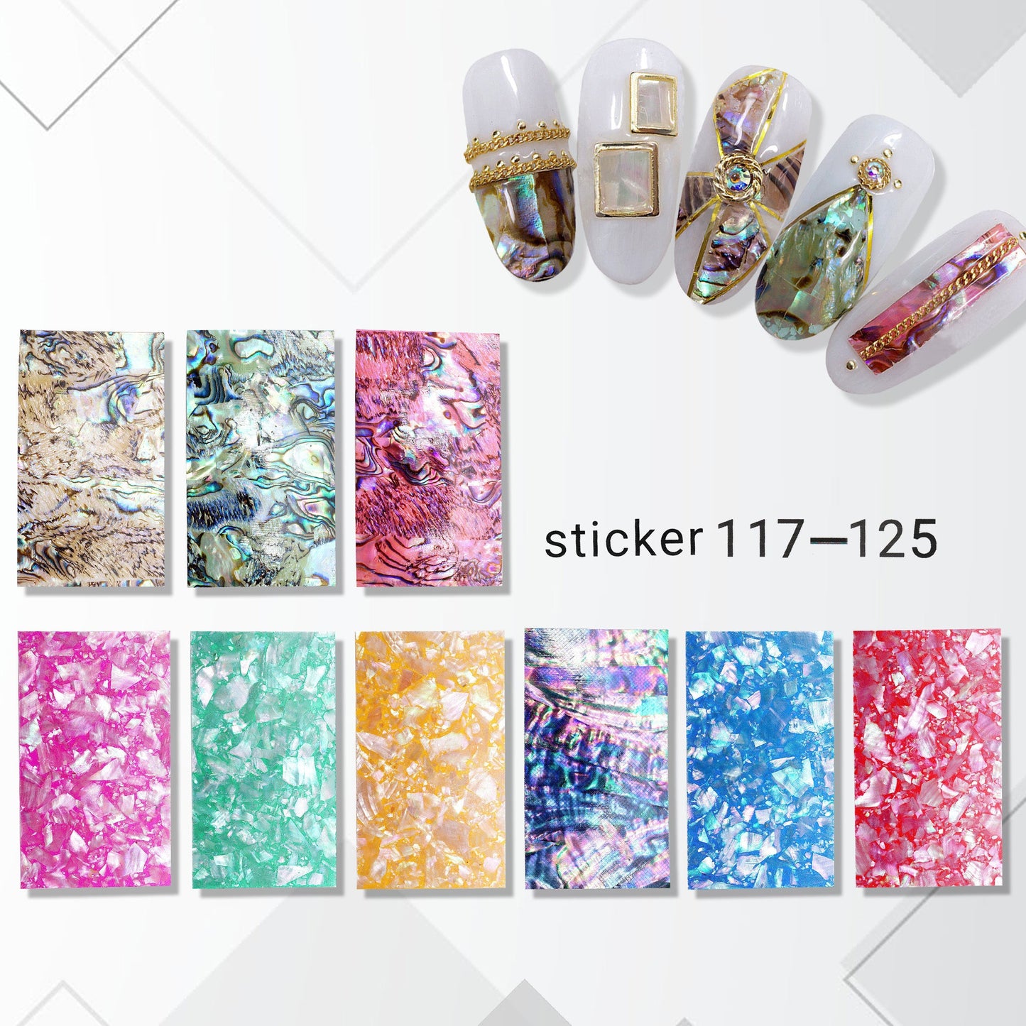 ACOS Nail Art Stickers -- Marble