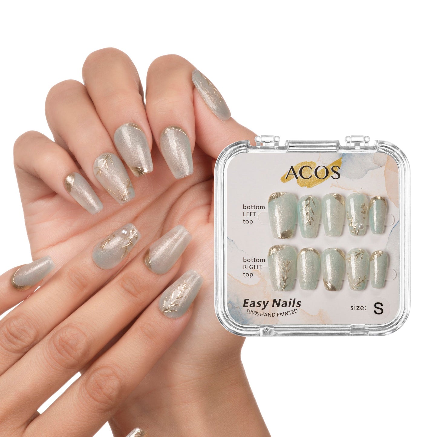 ACOS Easy Nails Medium Tips (Glitter Trees) - Lashmer