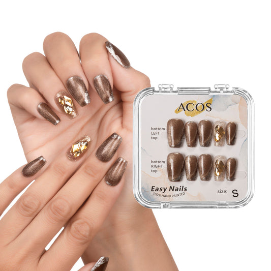 ACOS Easy Nails Medium Tips (Hot Choc) - Lashmer