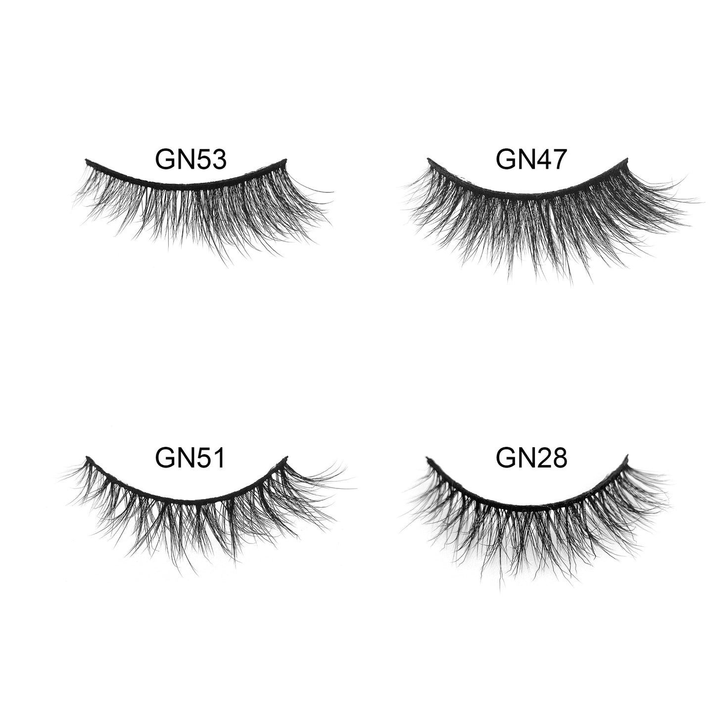 100% Premium Vegan Strip lashes--Natural - Lashmer