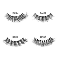 100% Premium Vegan Strip lashes--Clear Band (Mega ) - Lashmer